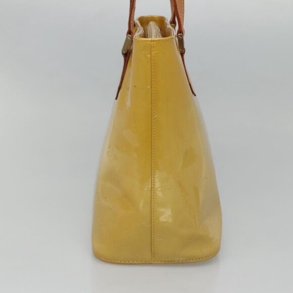LOUIS VUITTON Monogram Vernis Houston Hand Bag Beige M91004 LV Auth ep8871 - Picture 4 of 16